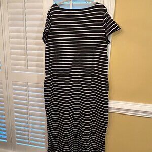 Talbots Navy striped Dress 3X